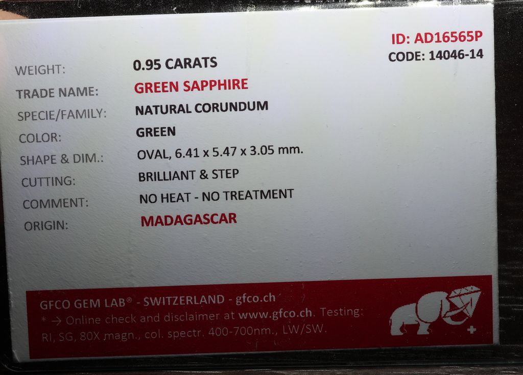 Natural Sapphire, 0.95 carat