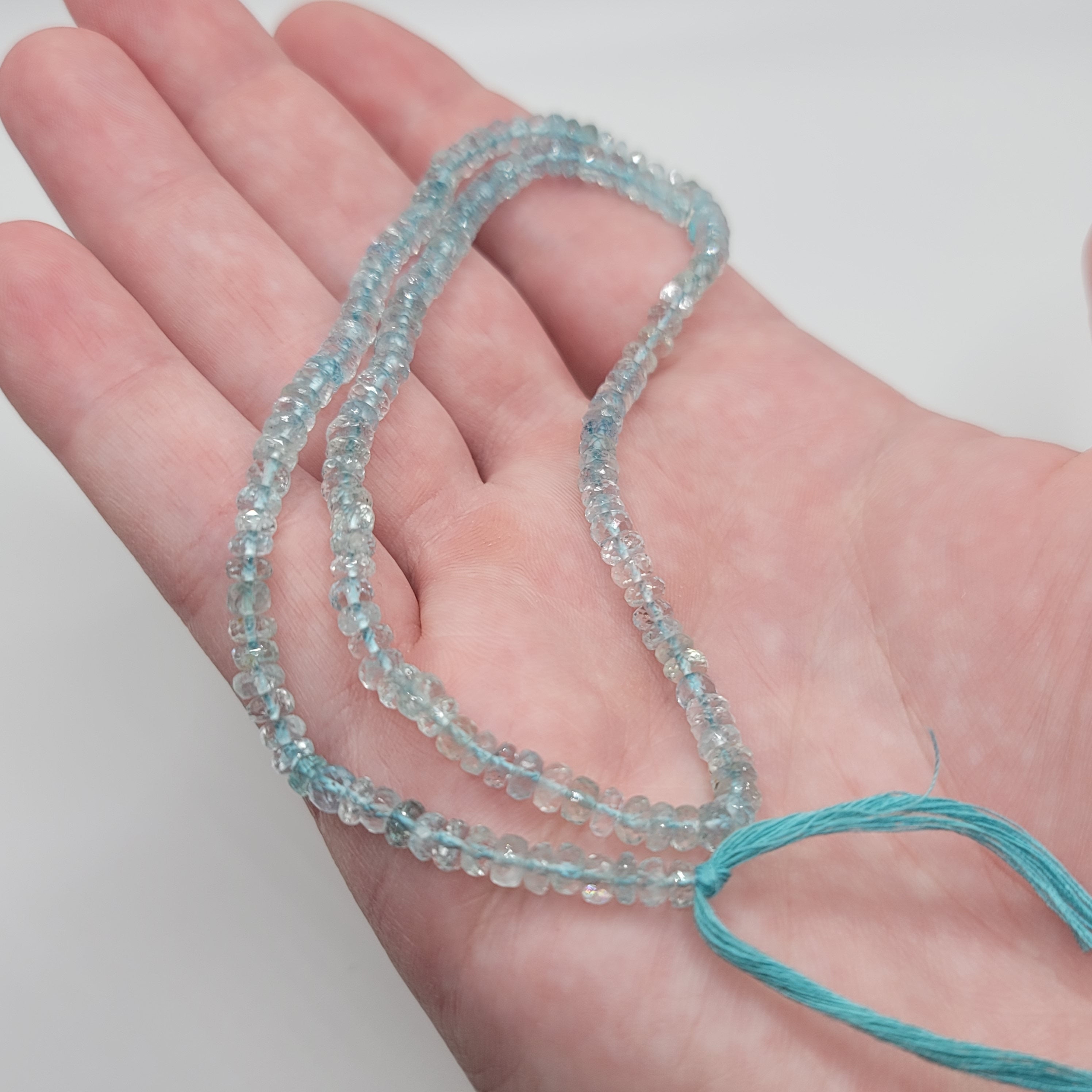 Natural Aquamarine Beads, 11.86 gram