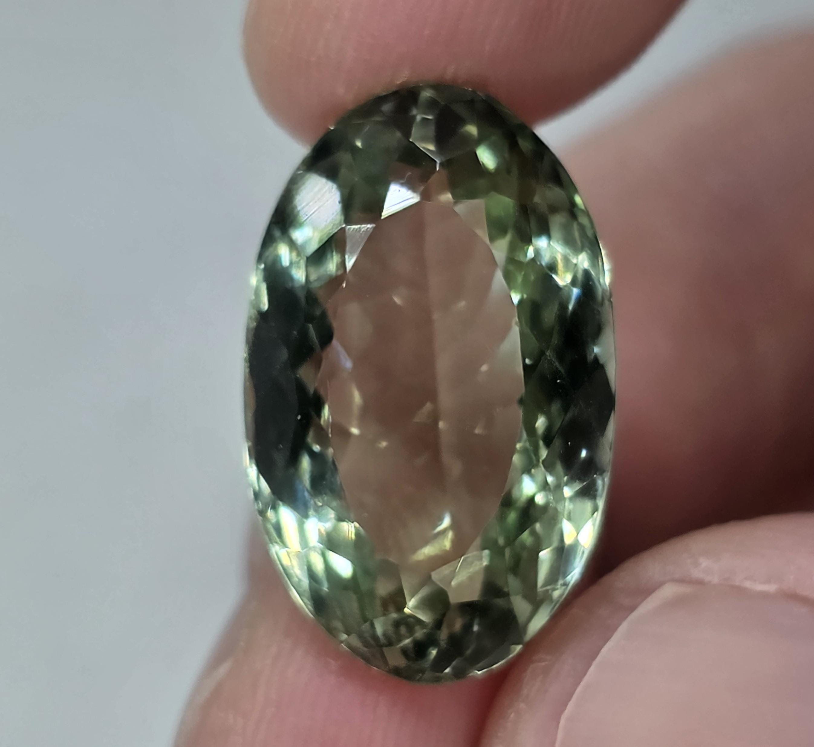 Natural Prasiolite, 21.31 carat